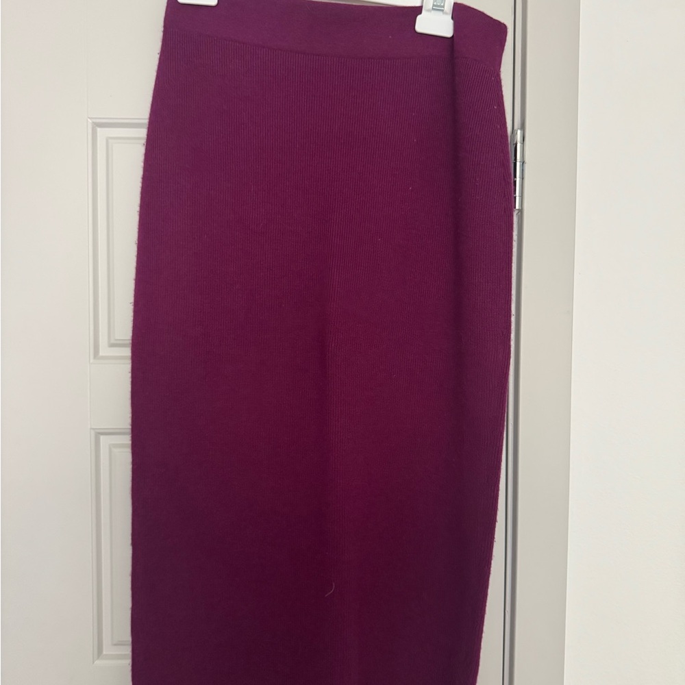 Akris Punto Rich Purple Pencil Skirt